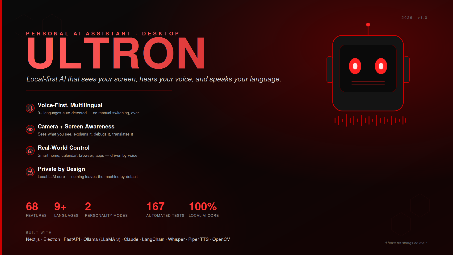 Ultron — AI-Powered Desktop Virtual Assistant